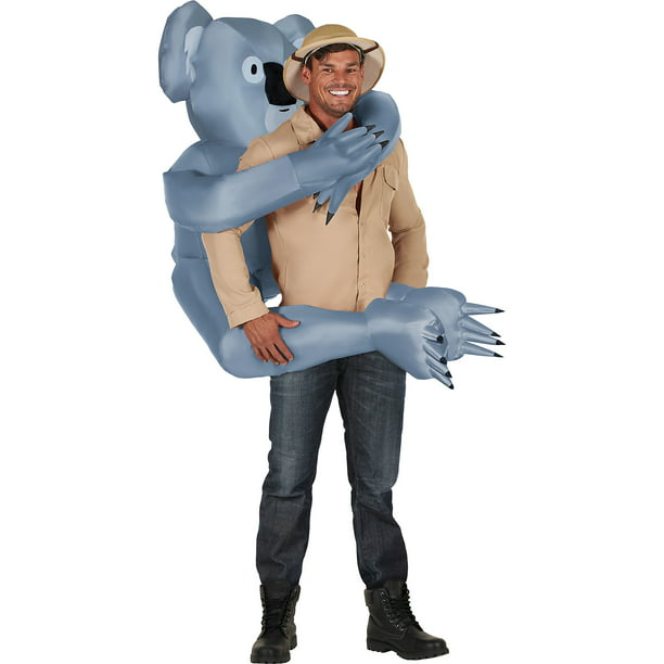 Party City Inflatable Piggybacking Koala Halloween Costume for Adults,  Standard Size, Includes Battery-Operated Fan 