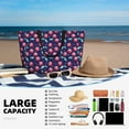 thumbnail image 3 of Yiaed Cool Mirror Cherries Print Large Capacity Beach Travel Bag - Waterproof Zipper Vacation Tote for Sandproof Storage, and Camping, 3 of 5