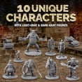 thumbnail image 3 of 40 Miniature Monsters Fantasy Tabletop RPG Figures for Dungeons and Dragons, Pathfinder Roleplaying Games. 28MM Scaled Miniatures, 10 Unique Designs, Bulk Unpainted, Great for D&D/DND, 3 of 6