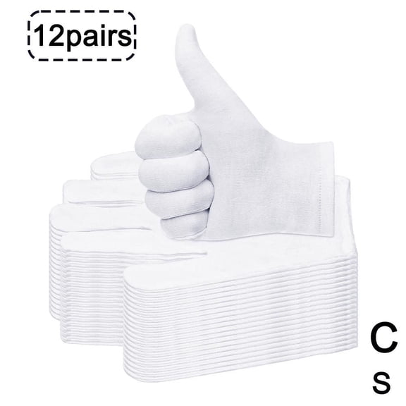 12 Pairs Cotton Gardening Gloves, Unisex, Soft and Comfortable, Perfect for Gardening, Coin Collection, and More