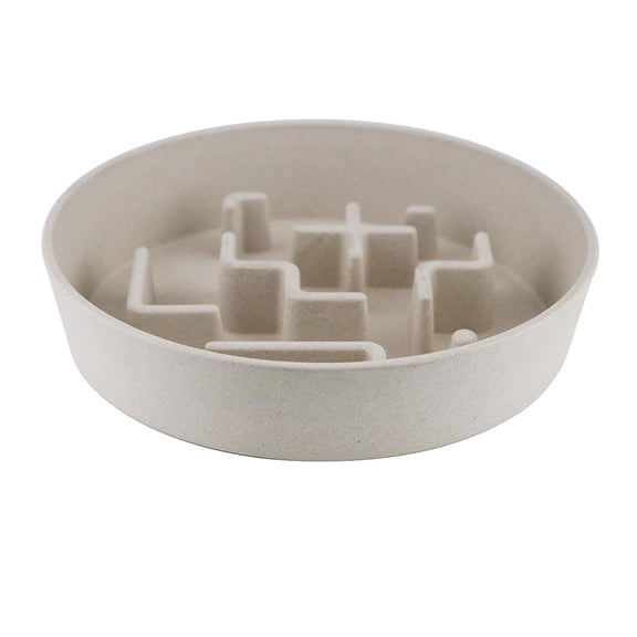 Pawpourri Slow Feeder Bowl – Off White, 350 ML, Sustainable, Non-Slip, BPA-Free Pet Bowl for Dogs and Cats