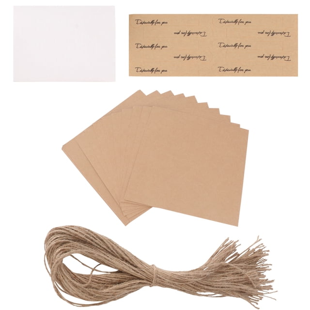 OULII 50Pcs DIY Kraft Paper Cones Vintage Candy Boxes for Wedding Party Table Decor Light Brown