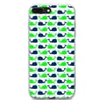 thumbnail image 1 of DistinctInk Clear Shockproof Hybrid Case for iPhone 7 PLUS / 8 PLUS (5.5" Screen) - TPU Bumper, Acrylic Back, Tempered Glass Screen Protector - Green Navy Cartoon Whales - Cartoon Whales, 1 of 5