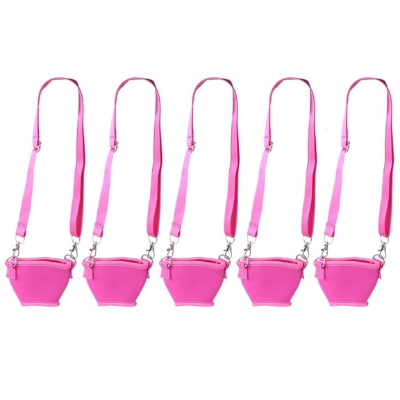 YIGSECU 5Pcs Adjustable Wine Glass Lanyards Drink Holder with Neck Strap Insulator Holder Necklace Cup Holder Wine Accessory