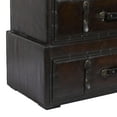 thumbnail image 5 of DecMode Brown Traditional Wood Stacked Storage Trunk Chest, 32"W x 32"H, 5 of 14