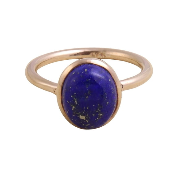 Earth Gems Jewelry Lapis Lazuli Ring Sterling Silver Ring Statement Rings Lapis Gemstone Ring for Women