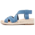 thumbnail image 2 of Women's Platform Wedge Heel Sandals - Comfortable Insole Lightweight Rubber Sole, Open-Toe Adjustable Elastic Strap Casual Summer Sandals, 2 of 7