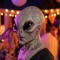thumbnail image 3 of Máscara de alienígena divertida y espeluznante, máscara de diablo malvado y realista, accesorio para disfraz de Halloween Estilo D, 3 of 5