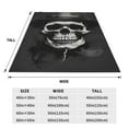 Zufioo Black White Hat Skull Fleece Blanket Queen Size,Plush Bed