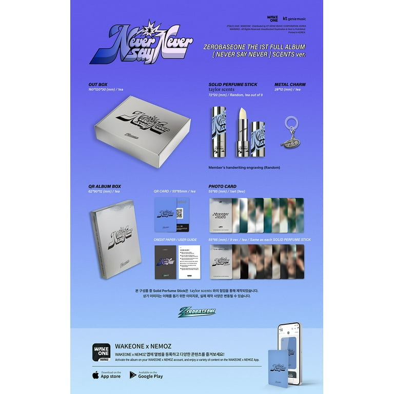 ZEROBASEONE - [NEVER SAY NEVER] 1st Full Album SCENTS Version