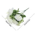 thumbnail image 5 of CVLNCYCLING 5 Head Artificial Carnation Flowers Silk Bouquet Faux Floral Arrangement for Mother's Day Gifts Wedding Centerpieces Home Table Decor Realistic Fake Flowers in Vase, 5 of 6
