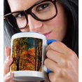 thumbnail image 2 of 3dRose, USA, Tennessee. Fall foliage in the Smoky Mountains., 11oz Two-Tone Blue Mug, 2 of 7