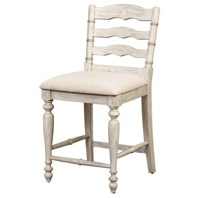 Pemberly Row 24" Counter Stool in White Wash