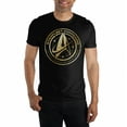 thumbnail image 1 of Star Trek Starfleet Command Gold Logo Mens Black T-shirt (Large), 1 of 3