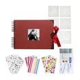 thumbnail image 2 of Photo Album Scrapbook 12 inch x 8 inch Gifts Multifunctional for Anniversary Red, 2 of 8