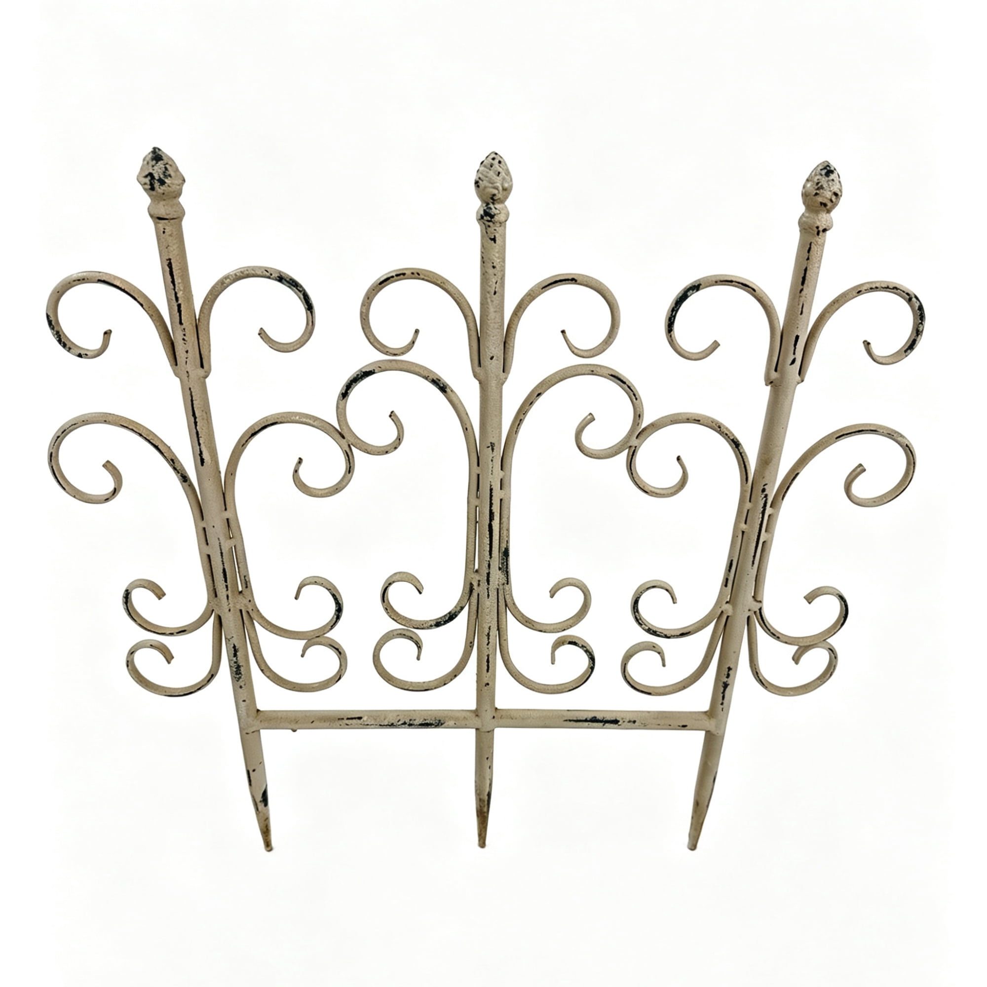 Iron Garden Fence, Decorative Fence Pannels, Outdoor Yard Landscape Pathway Border Panels Anti Animal Flowers Plants Barrier Climbing Trellis, 19.48"*19"