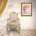 thumbnail image 3 of Duncan-He, Louis 24x32 Gold Ornate Wood Framed with Double Matting Museum Art Print Titled - Abstract Turquoise Pink No. 2, 3 of 4