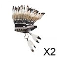 thumbnail image 1 of Tocado indio,Tocado de plumas artificiales con sombrero indio,Tocado de plumas para escenario,disfraz,fiesta,cosplay,Disfraz de festival con diadema de para graduación,Accesorios, 1 of 10