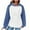 Blue, variant on Women's Waffle Hoodies Fashion Color Block Sweatshirts Drawstring Raglan Hooded Sweaters Fall Winter Long Sleeve Hoody Jacket Outwears Tops with Pocket