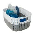 thumbnail image 3 of Simplify 4 Pack 2-Tone Decorative Small Storage Basket in Grey, 3 of 6