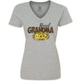 thumbnail image 3 of Inktastic Blessed Grandma Sunflowers and Leopard Print Women's V-Neck T-Shirt, 3 of 5