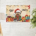 thumbnail image 2 of Merry Christmas Santa Yorkshire Terrier Scarf Twinkling Lights Xmas Holiday Horizontal Matte Canvas Poster Yorkie Dog Lover Gifts Wall Art Home Decor - 00022, 2 of 5