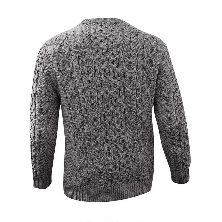 Ovticza Men Sweater Dressy Casual Cable Knit Shirts Fisherman Christmas Clothes Dress Men Dress Sweaters for Winter Outfits Gray XL Walmart