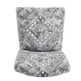 thumbnail image 5 of HomePop Classic Velvet Parsons Dining Chair, Set of 2, Black Velvet Tribal Pattern, 5 of 11