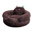 thumbnail image 2 of mdesiwst Plush Cat Calming Bed Cute Shape Dog Donut Bed with Raised Head And Neck Support Pads Cozy Pet Round Cuddler Bed for Cats Puppies, 2 of 8