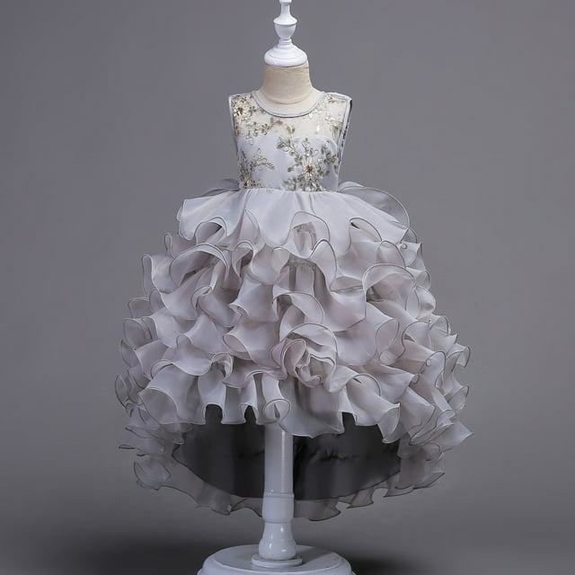 Landzoo One Robe à Paillettes pour Enfants Filles Bébé Printemps Été Vêtements Formels Mignons Robes à Nœud pour Fête Robe Douce Décontractée pour Enfants