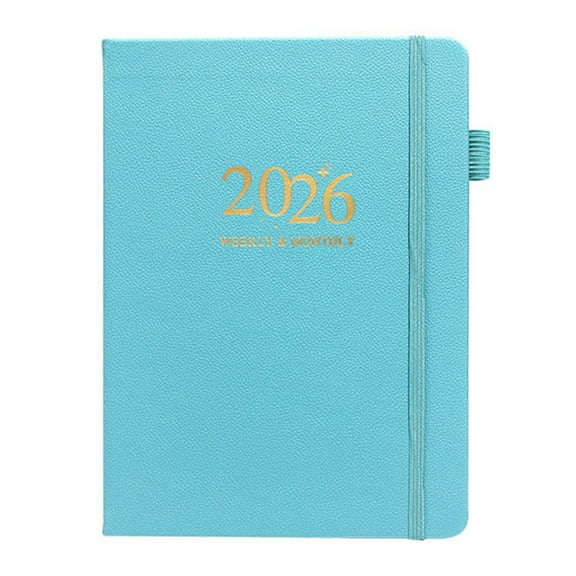 Sylvtty 2026 Planner A5 Notebook 144 Sheets Hardcover Daily Journal Calendar Multifunctional Work-Life Balance Schedule for Travel College Home