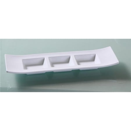 Yanco VE-012 1.5 oz Venice Triple Divided Dish - 11.5 x 3.5 in. - Pack of 48