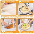 thumbnail image 6 of Pizza Stone 5 PCS Set, 15 x 12" Large Rectangle Pizza Stone Set for Oven and Grill with Metal Pizza Peels & Cutter Rocker, 0.6'' Thickened Stone Pizza Pan, Baking Stone for Pizza, Bread, 6 of 7
