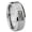Brushed Gray Beveled Edge, variant on Mountain Dew Gray Dome Tungsten Men's Ring 10MM