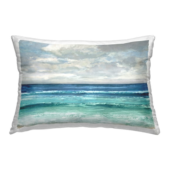 Stupell Industries Cloudy Beach Horizon Decorative Printed Throw Pillow Design by Amber Sterling
