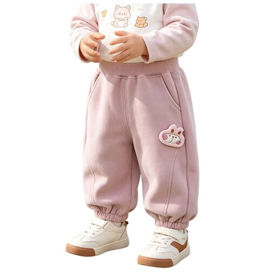 OJSFQUFP Girls' Pants Leg Binding Pants Baby and Toddler Sanitary Pants Thickened Clothing Outerwear Warm Pants Travel Pants for Kids