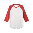 thumbnail image 3 of Men's Basic Raglan 3/4 Sleeve Tee Shirts Baseball Solid Athletic Crew Neck, 3 of 5