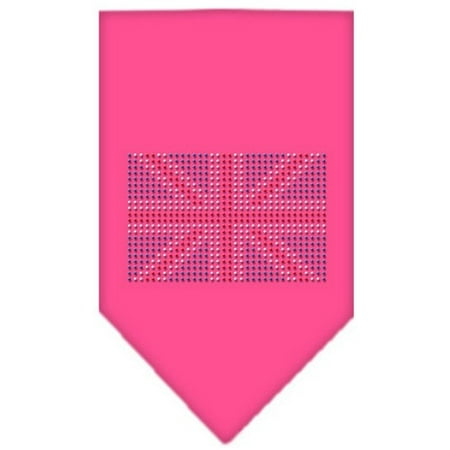 Blue Full Rhinestones Snap - British Flag Rhinestone Bandana Bright Pink Large