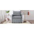 thumbnail image 6 of Grey Chenille Fabric Upholstered 31.5" Convertible Sofa for Living Room, 6 of 26