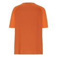 thumbnail image 6 of Dolkfu Womens Tops V Neck Short Sleeve Loose Fitting Orange T-Shirts Pullover Raglan Button Womens Shirts 4X, 6 of 8