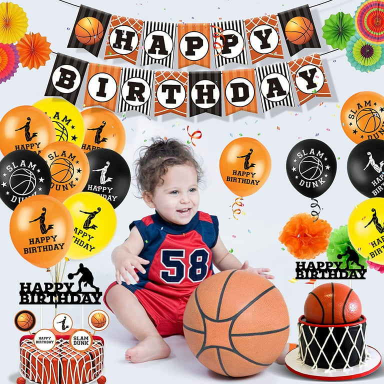 Basketball, Basketball Cake Topper, Basketball Banner, Basketball Party  Decor, Basketball Party Supplies, Basketball Birthday Topper