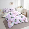 thumbnail image 3 of Feelyou 7-Piece Teens Snowman King Comforter Set, Fairy Tale Xmas Dots, 3 of 7