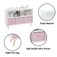 thumbnail image 4 of Jopath 4 Cube Kids Bookcase & Toy Storage Organizer with 3 Fabric Drawers for Playroom Storage,Pink03, 4 of 6