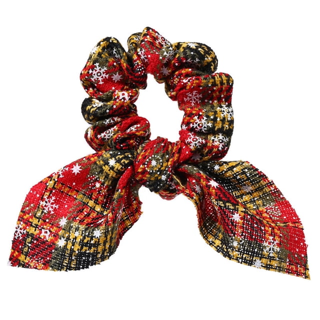 EGNMCR 1PC Women's New Print Streamers Hair Ring Ladies Large Hair Rope Hair Jewelry Hair Rope