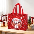 thumbnail image 4 of Christmas Gift Bags with Handles, 12.8X9.84X6.69" Non Woven Xmas Tote Bags, Christmas Goodie Bags, Christmas Wrapping Pouches, Festive Shopping Holders, Holiday Storage Bags for Gift Packaging, 4 of 6