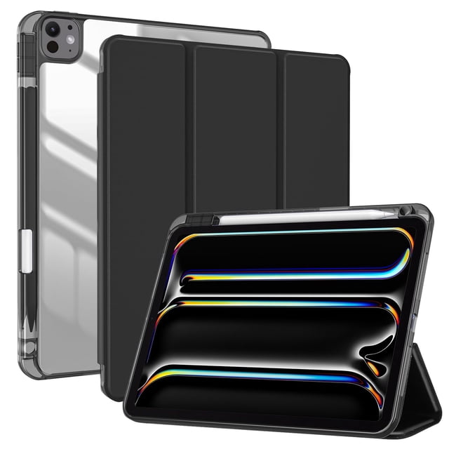 Funda ProCase para iPad Pro 13 2024 con soporte para lápices, color negro