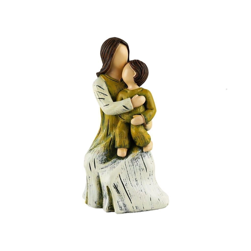 Mom and Child Statues Gift for Mother’s Day Mother Daughter Figurines Statue