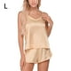 thumbnail image 1 of Conjunto de ropa de dormir para mujer Encantador chaleco con cuello en V, pantalones cortos, camisón, caqui, L kenally XX000231-23, 1 of 7