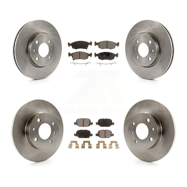Transit Auto Front Rear Disc Brake Rotors and Semi-Metallic Pads Kit for Car Fiat 500 K8F-101430
