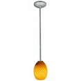 thumbnail image 4 of Access Lighting 28023-1R-BS-AMBFB 6 in. Janine 1 Light Brushed Steel Pendant Ceiling Light in Amber Firebird, 4 of 6
